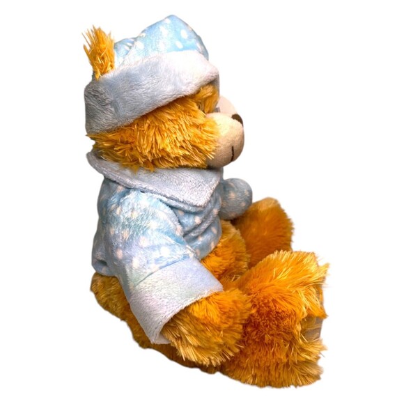 ReMona Plush Teddy Bear w/Blue & White Polka Dot Pajamas & Hat New NWT - Picture 4 of 12